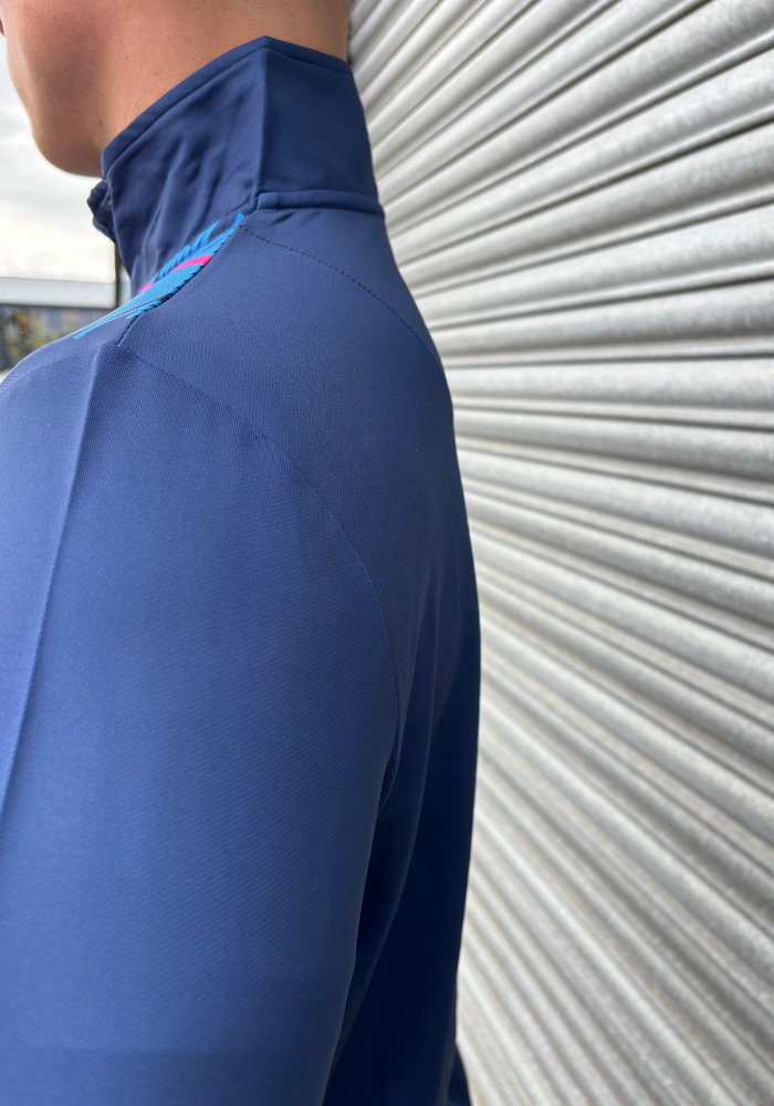 EDGE QUARTER ZIP TOP NAVY BLUE