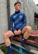 EDGE QUARTER ZIP TOP NAVY BLUE