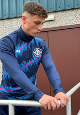 EDGE QUARTER ZIP TOP NAVY BLUE