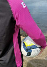 PERFORMANCE QUARTER ZIP TOP BLACK/PINK