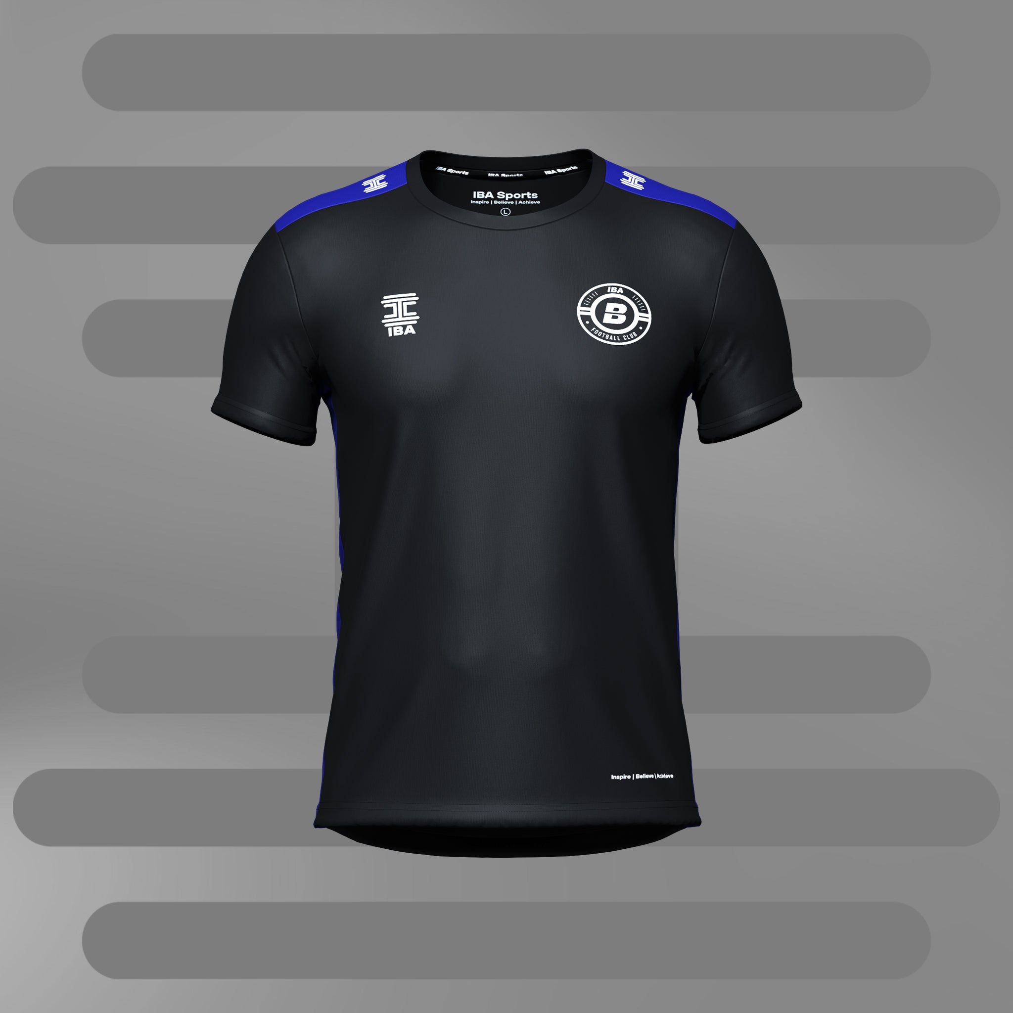 PERFORMANCE SHIRT BLACK/ROYAL BLUE