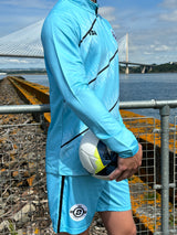 EDGE QUARTER ZIP TOP SKY BLUE