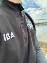 PERFORMANCE QUARTER ZIP TOP BLACK/GRAPHITE