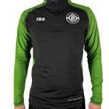 PERFORMANCE QUARTER ZIP TOP BLACK/GREEN