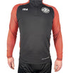 PERFORMANCE QUARTER ZIP TOP BLACK/CORAL