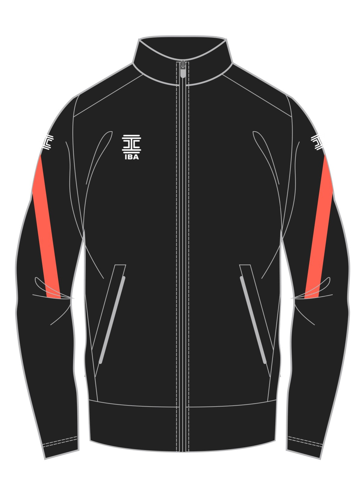 STRIVE FULL ZIP JACKET BLACK/ORANGE