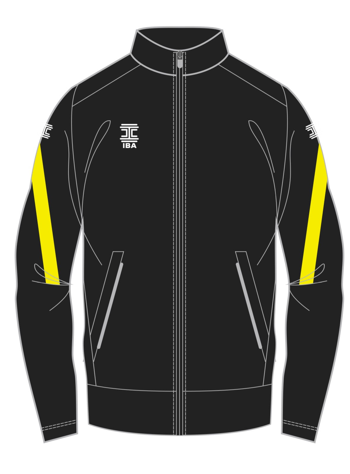 STRIVE FULL ZIP JACKET BLACK/YELLOW