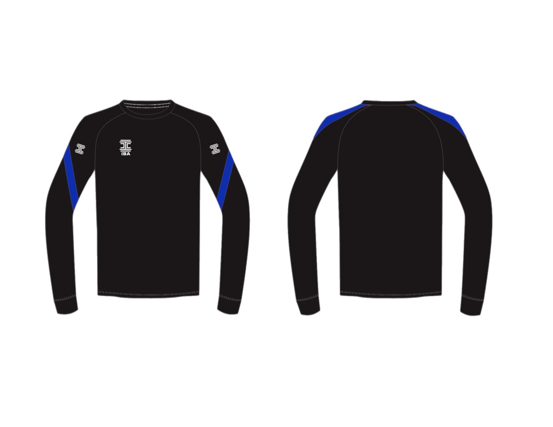 STRIVE SWEATER BLACK/ ROYAL BLUE