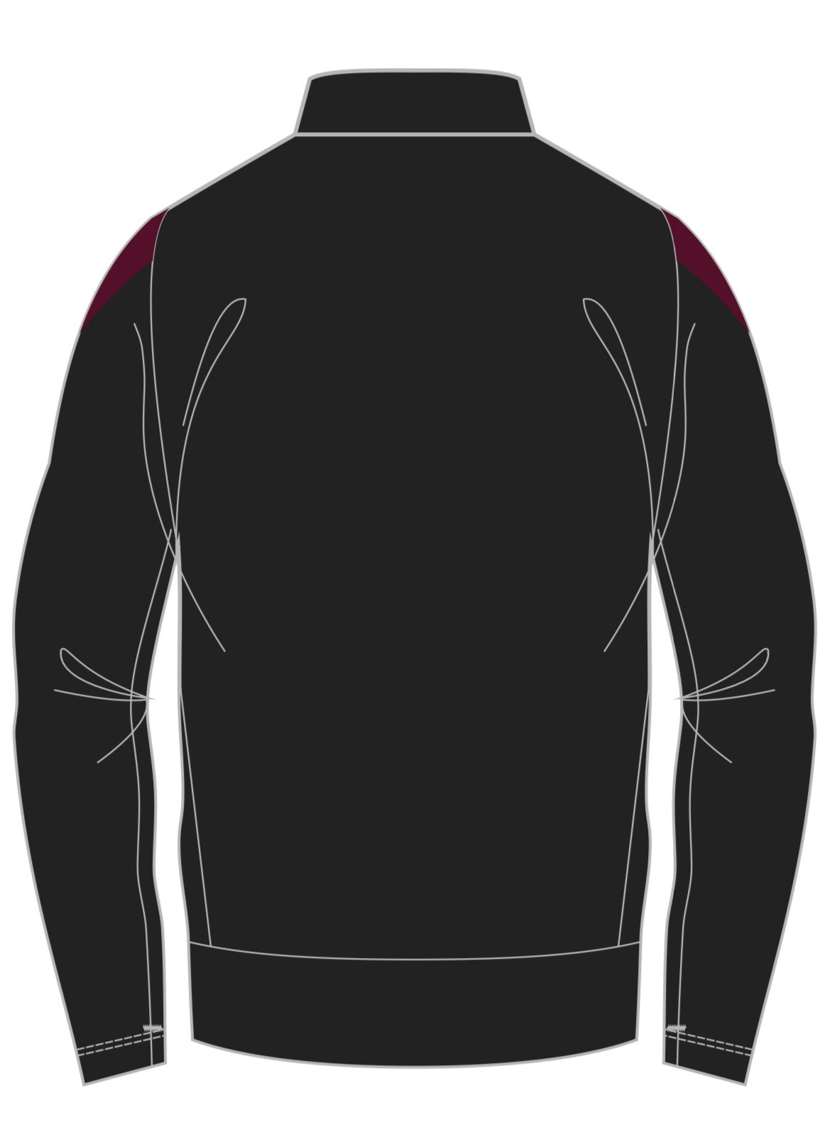 STRIVE FULL ZIP JACKET BLACK/MAROON