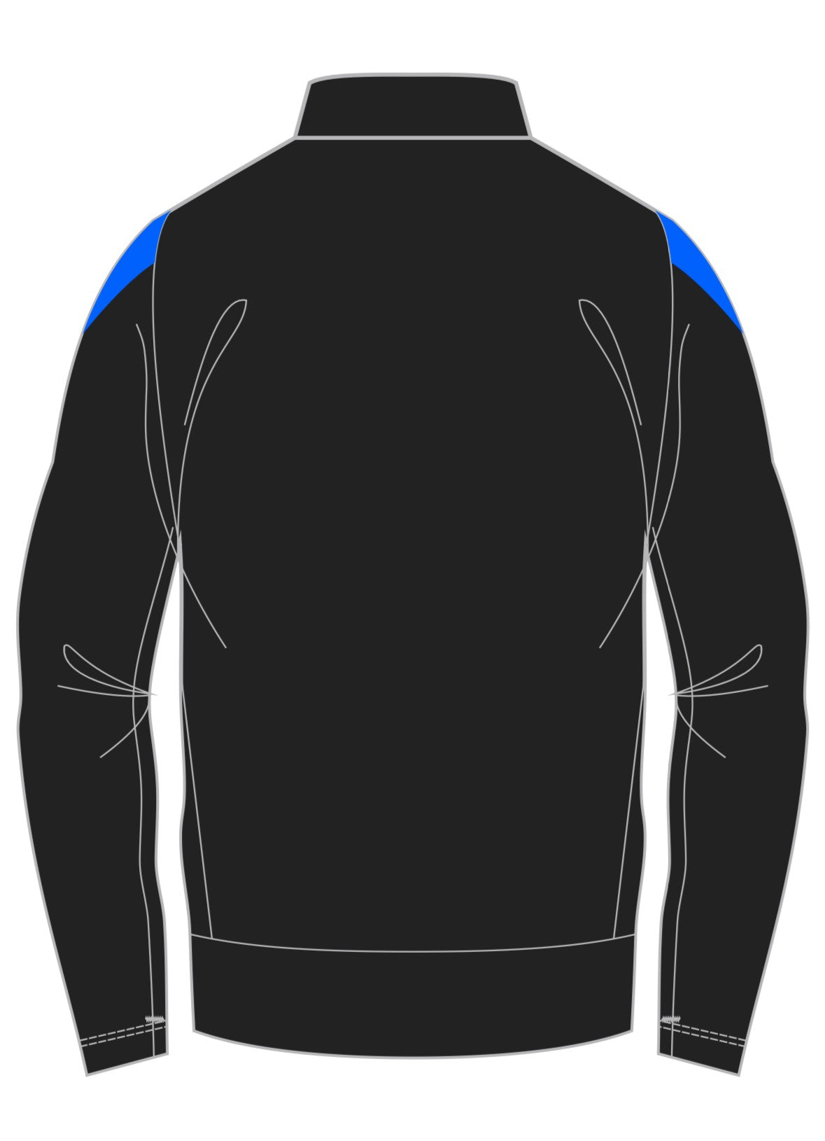 STRIVE FULL ZIP JACKET BLACK/ROYAL BLUE