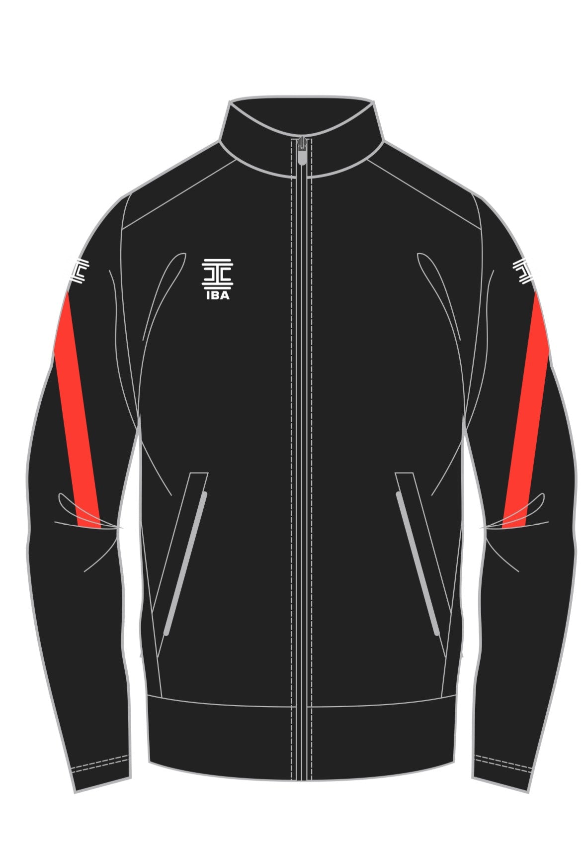 STRIVE FULL ZIP JACKET BLACK/RED