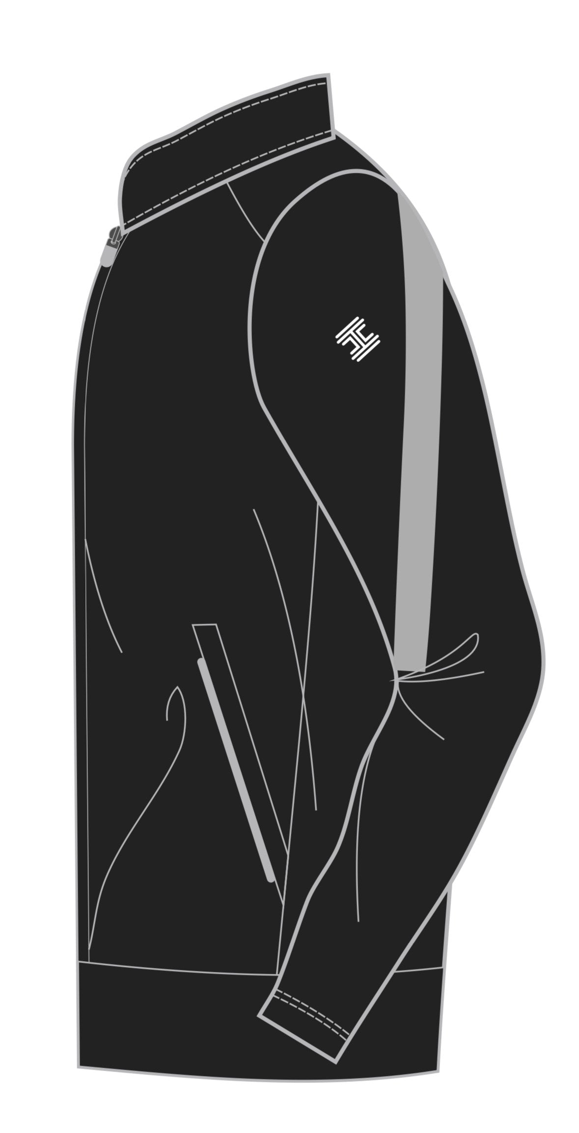 STRIVE FULL ZIP JACKET BLACK/GREY