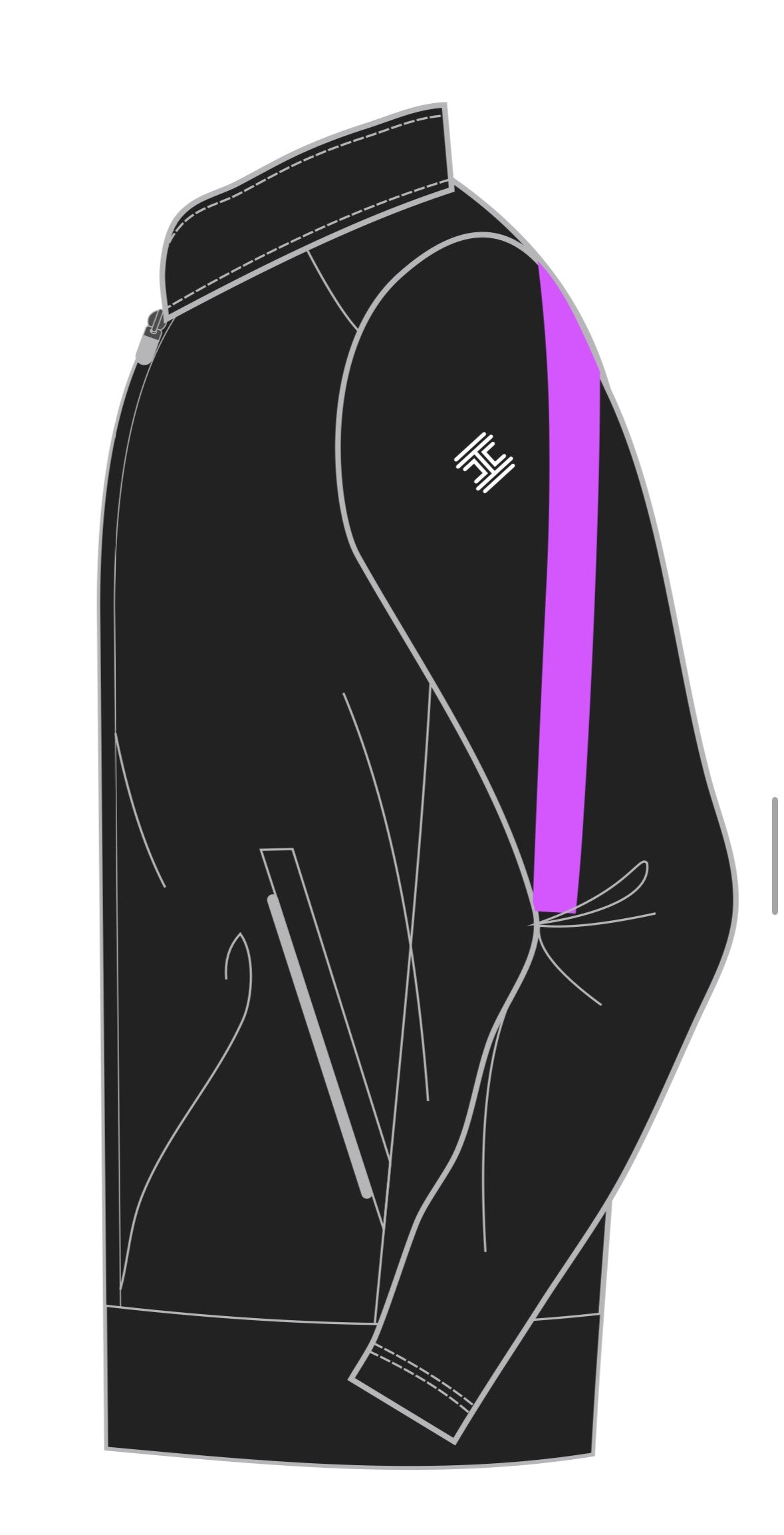 STRIVE FULL ZIP JACKET BLACK/PINK