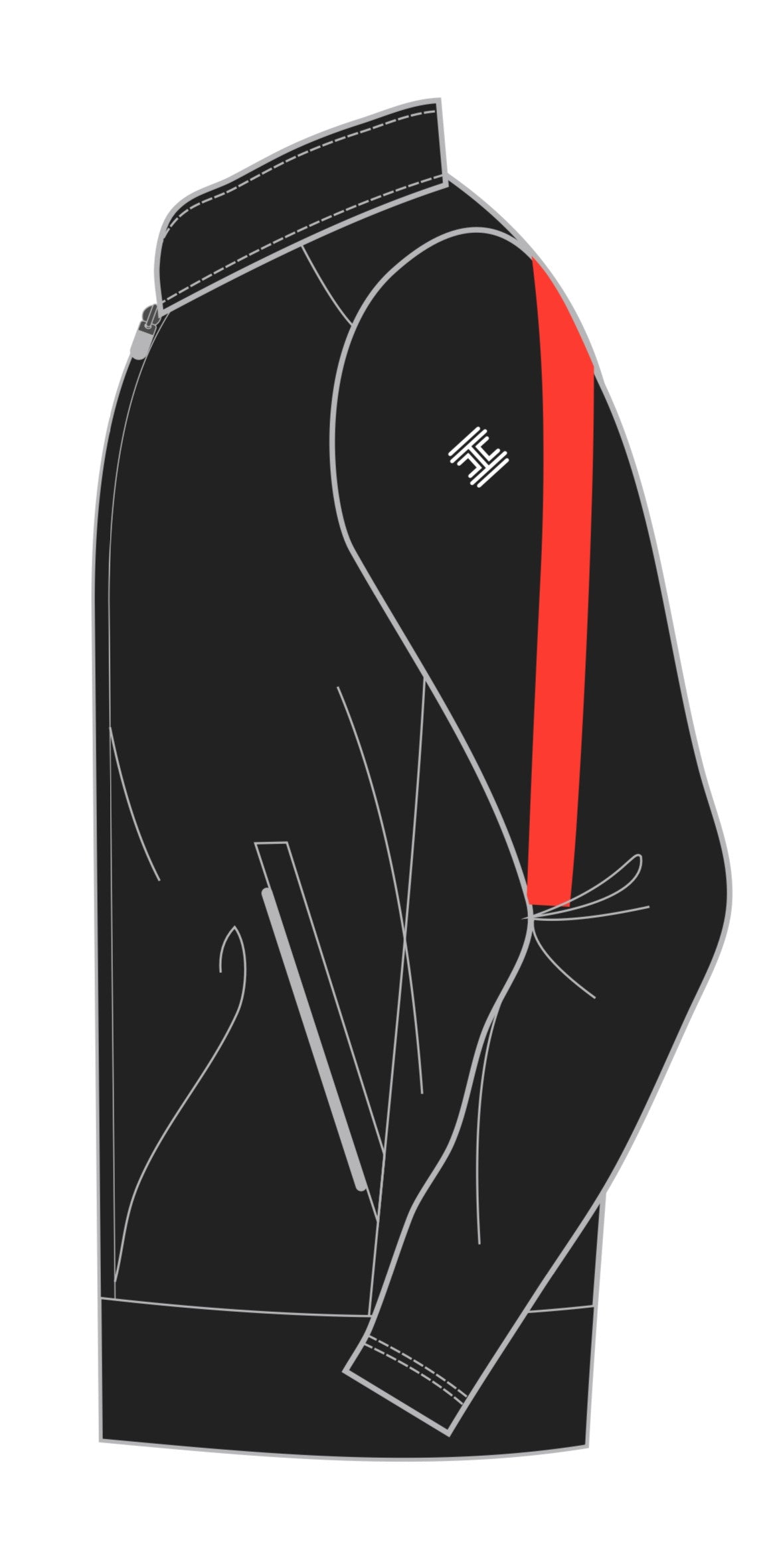 STRIVE FULL ZIP JACKET BLACK/RED