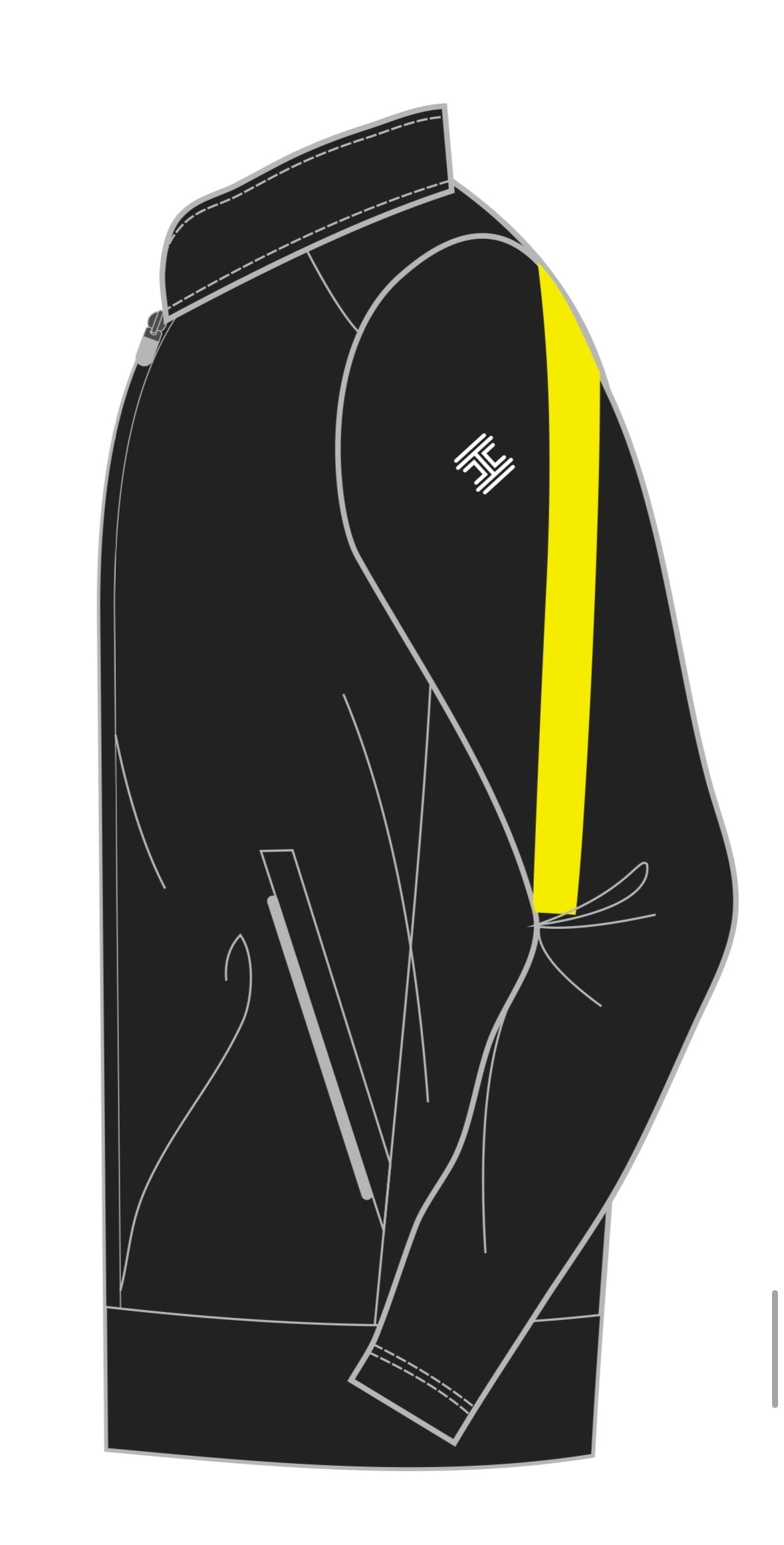 STRIVE FULL ZIP JACKET BLACK/YELLOW