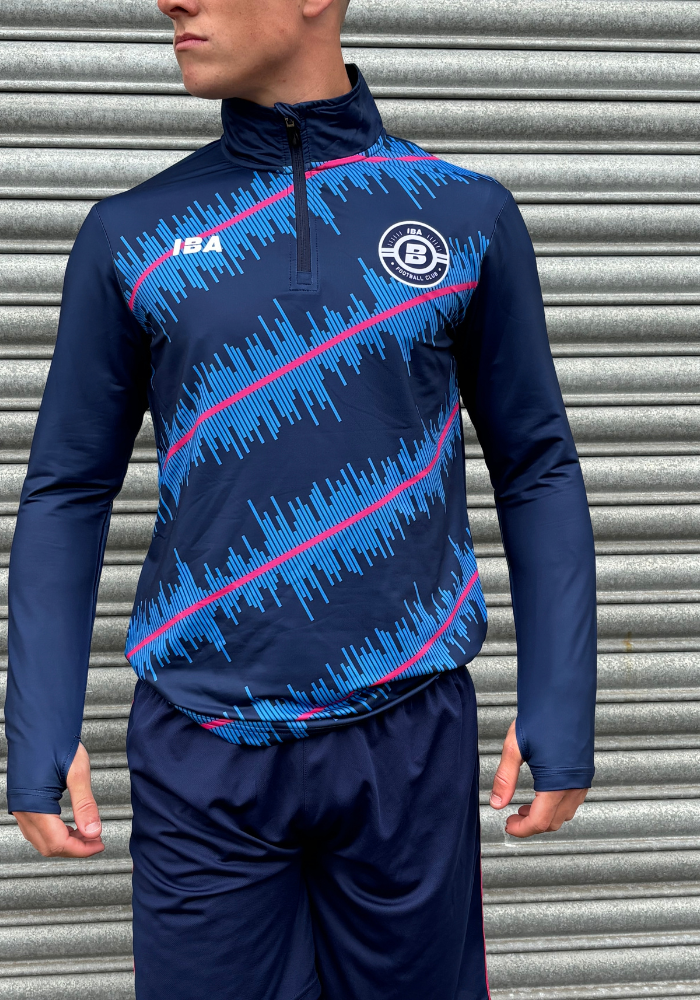 EDGE QUARTER ZIP TOP NAVY BLUE