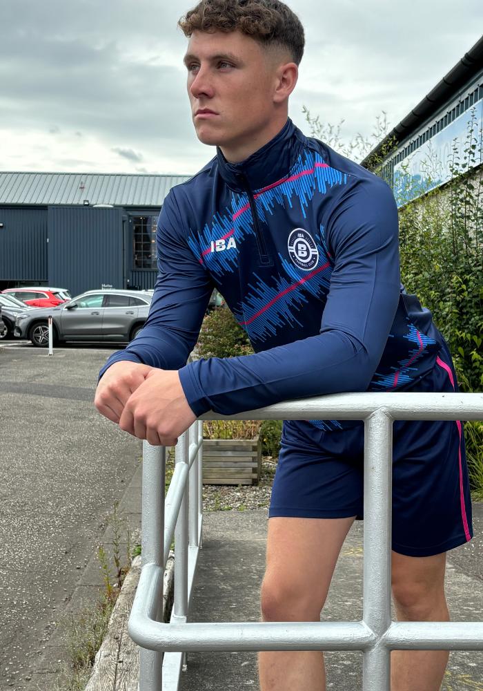 EDGE SHORTS NAVY BLUE/NEON PINK TRIM