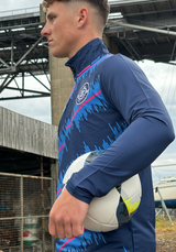 EDGE QUARTER ZIP TOP NAVY BLUE