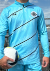 EDGE QUARTER ZIP TOP SKY BLUE