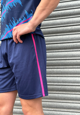 EDGE SHORTS NAVY BLUE/NEON PINK TRIM