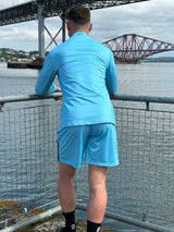 EDGE QUARTER ZIP TOP SKY BLUE