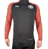 PERFORMANCE QUARTER ZIP TOP BLACK/CORAL