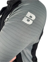 PERFORMANCE QUARTER ZIP TOP BLACK/GREY