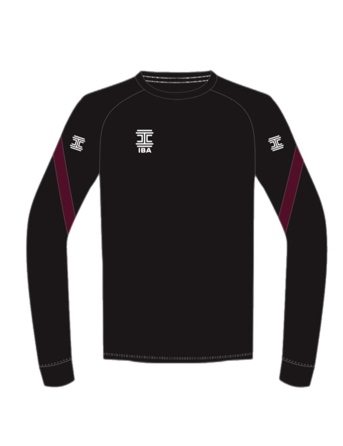 STRIVE SWEATER BLACK/MAROON