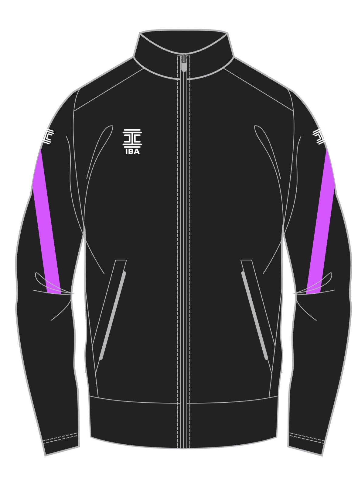 STRIVE FULL ZIP JACKET BLACK/PINK
