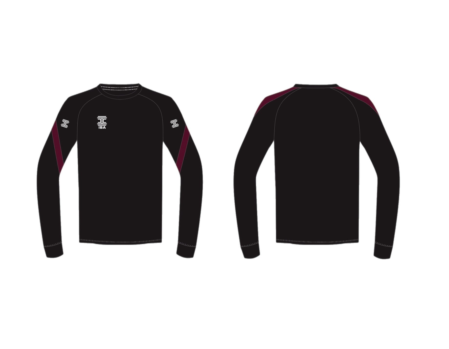 STRIVE SWEATER BLACK/MAROON