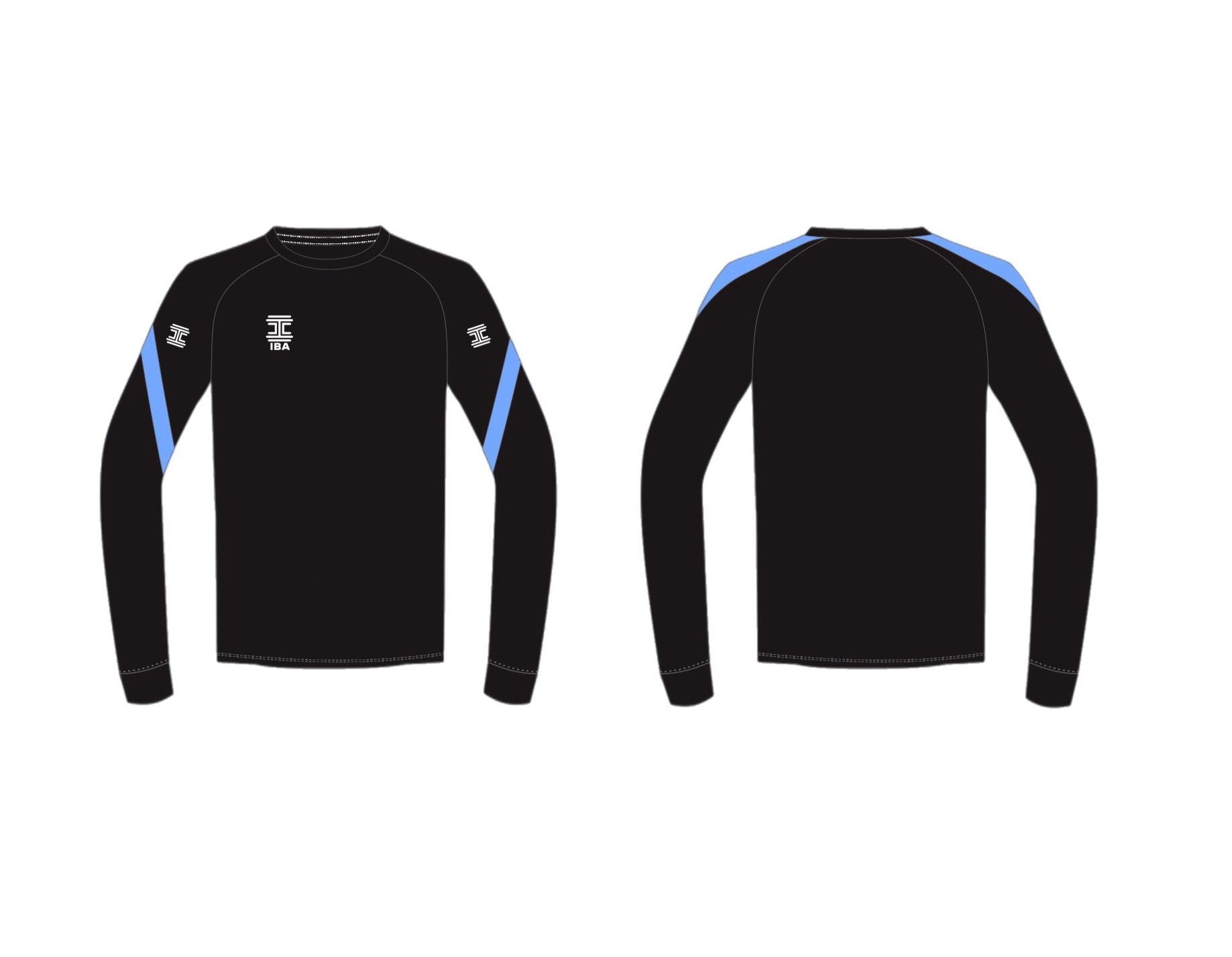 STRIVE SWEATER BLACK/SKY BLUE