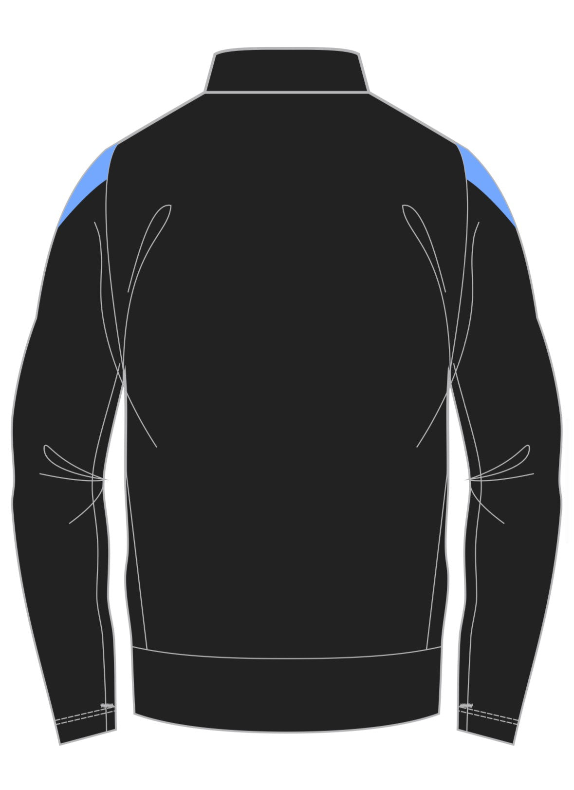 STRIVE FULL ZIP JACKET BLACK/SKY BLUE